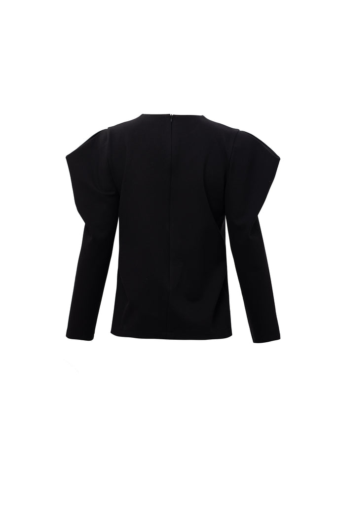Fashion Black Sweatshirt With Embroidery