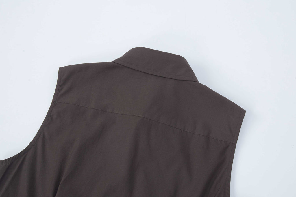 Sleeveless Shirt (Brown)