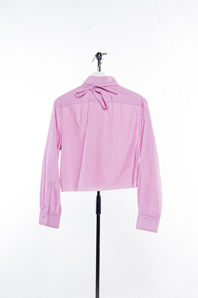 STARCHAK UPCYCLED PINK SHIRT WITH A ROSE