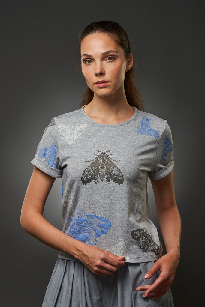 T-Shirt Moths Gray