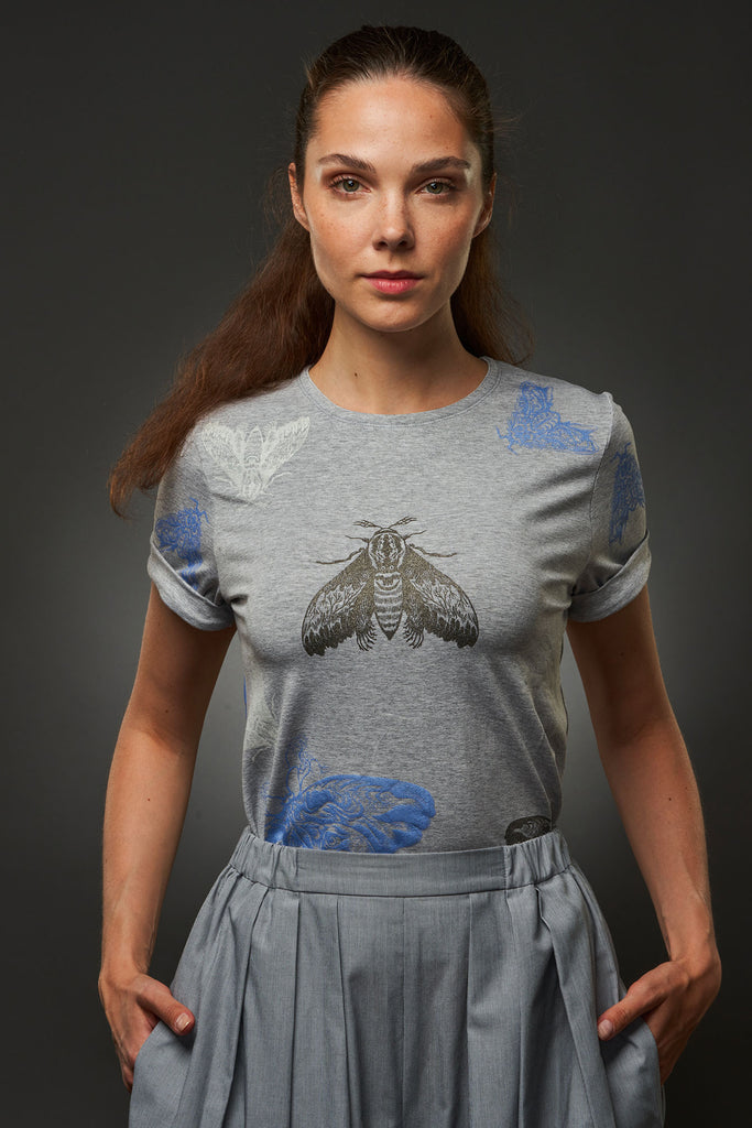 T-Shirt Moths Gray
