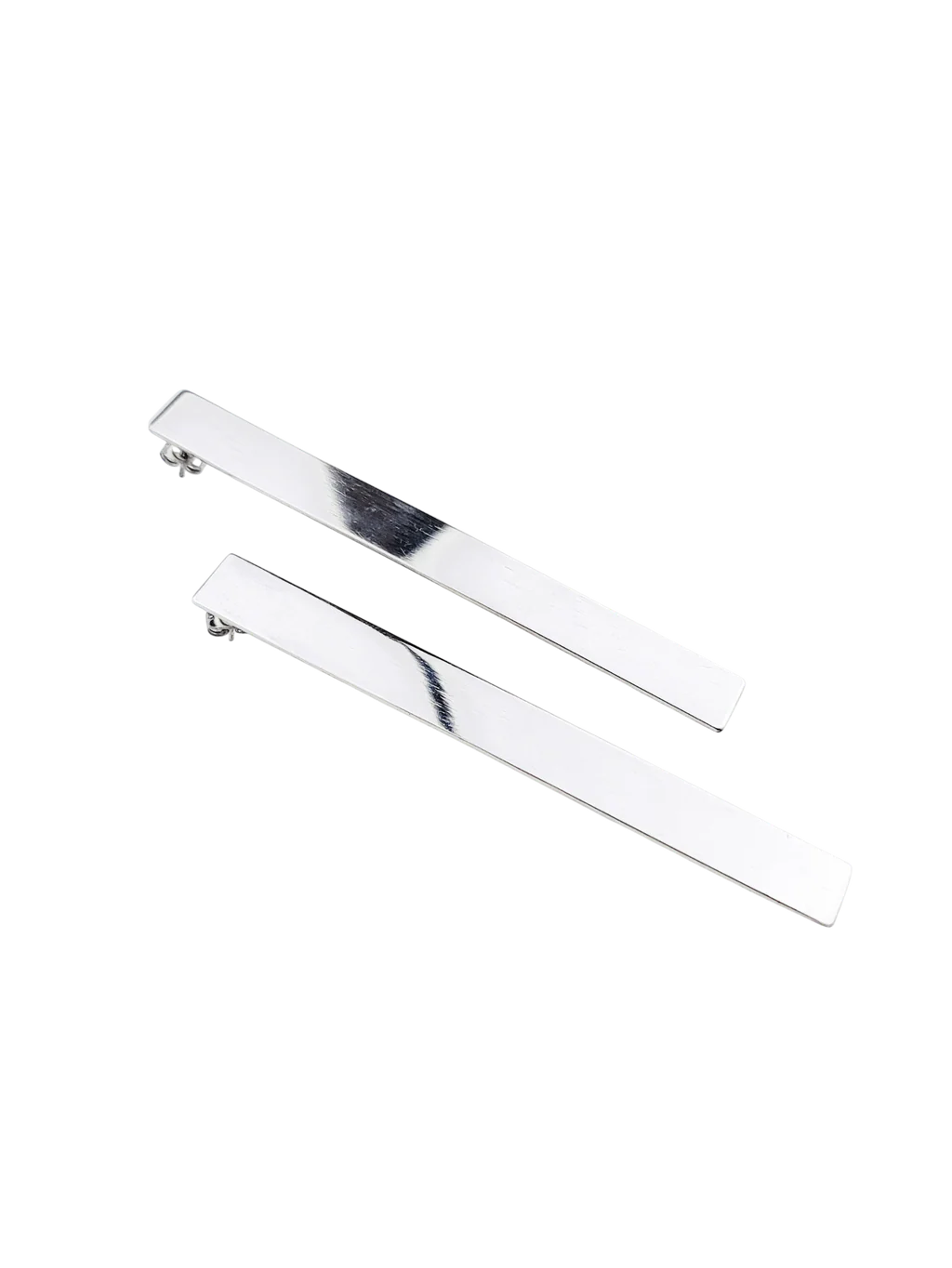 Straight Line Earrings Brass