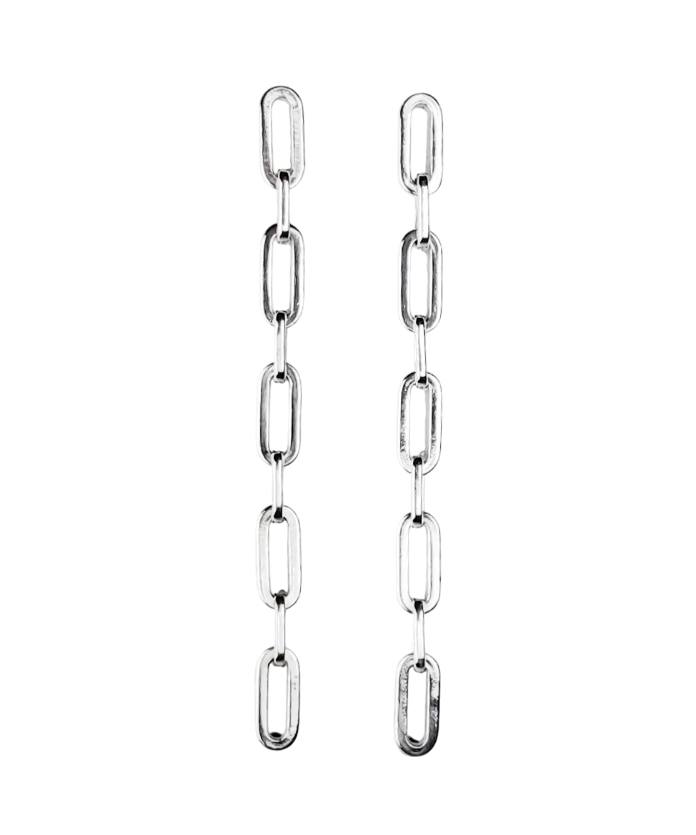 Square Chain Xtralong Earrings - Studio183