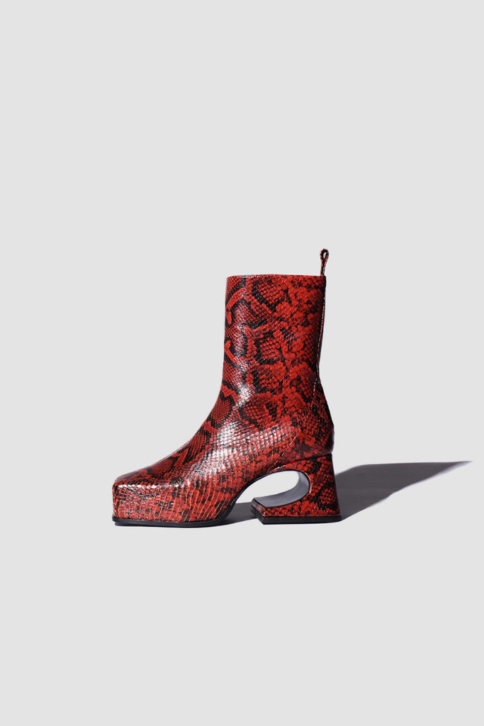 RED SNAKE ROXY BOOTS