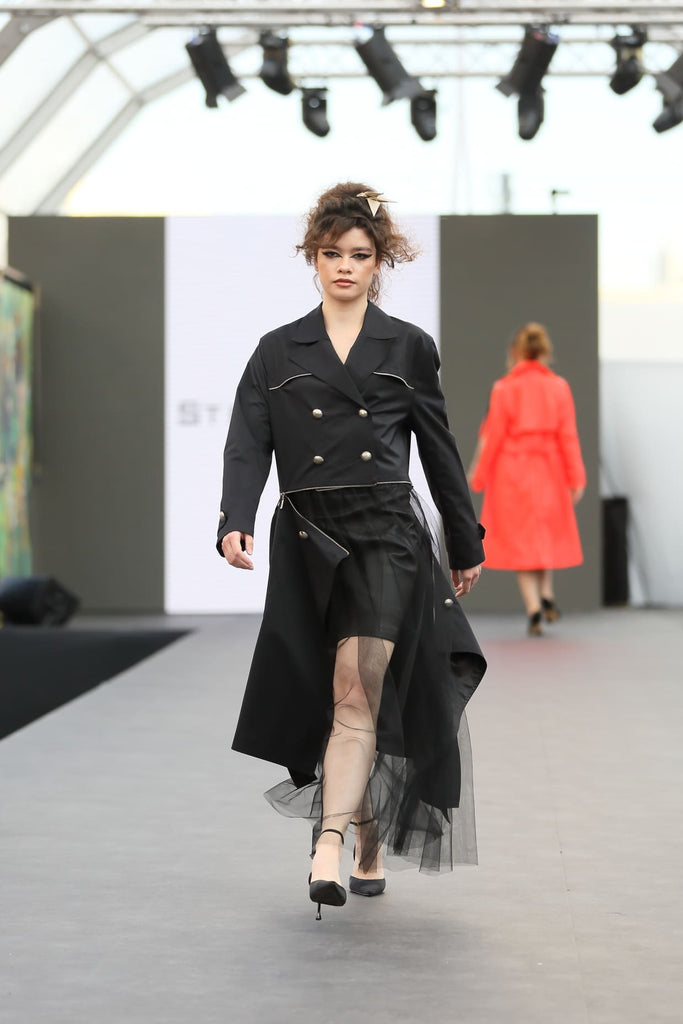 Tulle & Leather Skirt