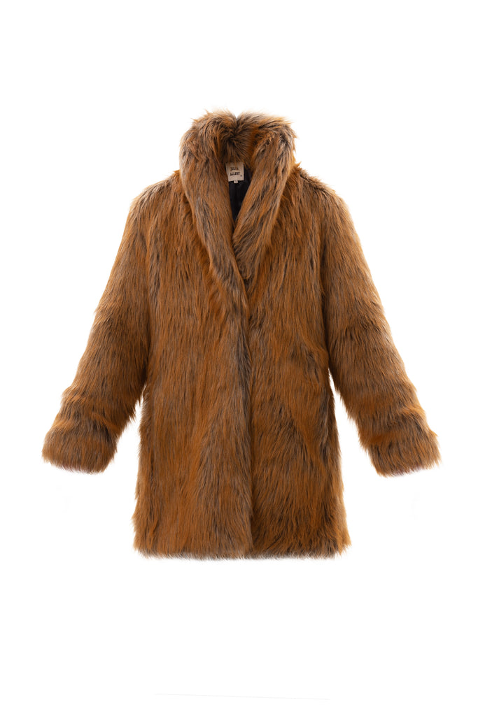 Winter Ginger Faux Fur Coat