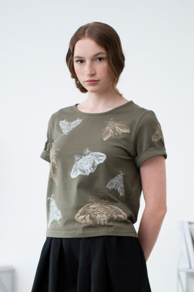 T-Shirt Moths Green