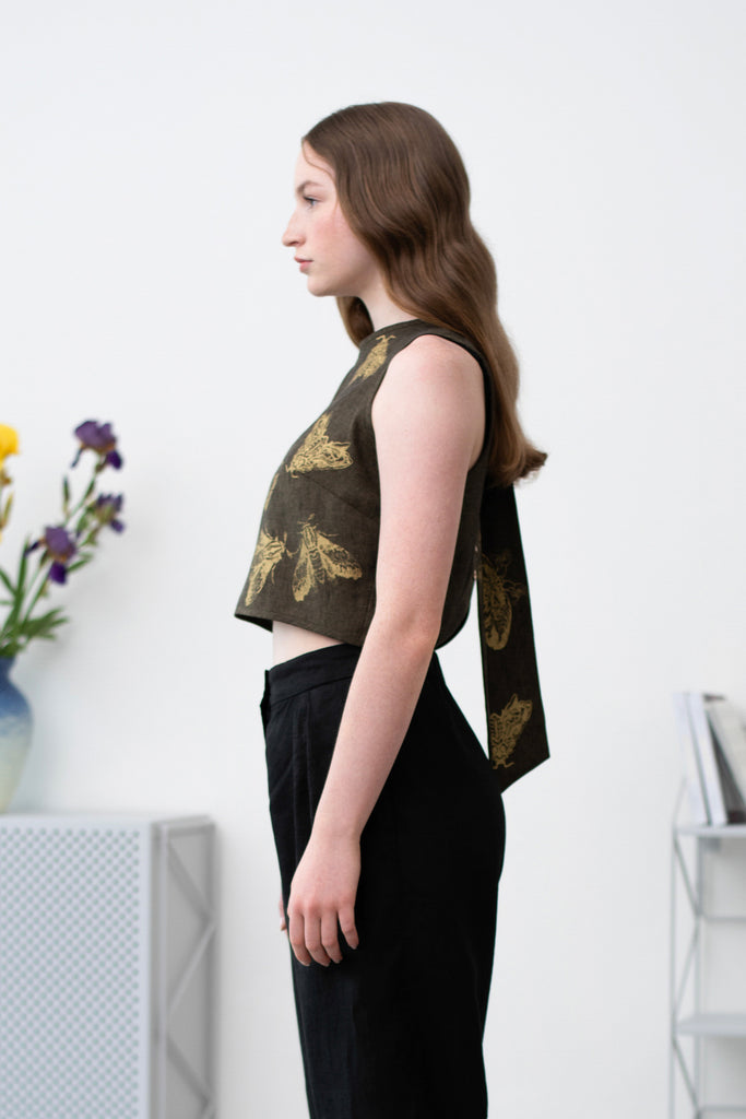 Crop Top Linen Moths