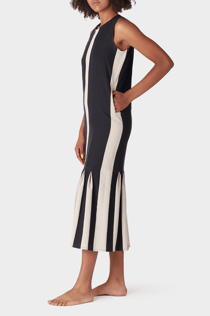 Long dress with zebra bottom