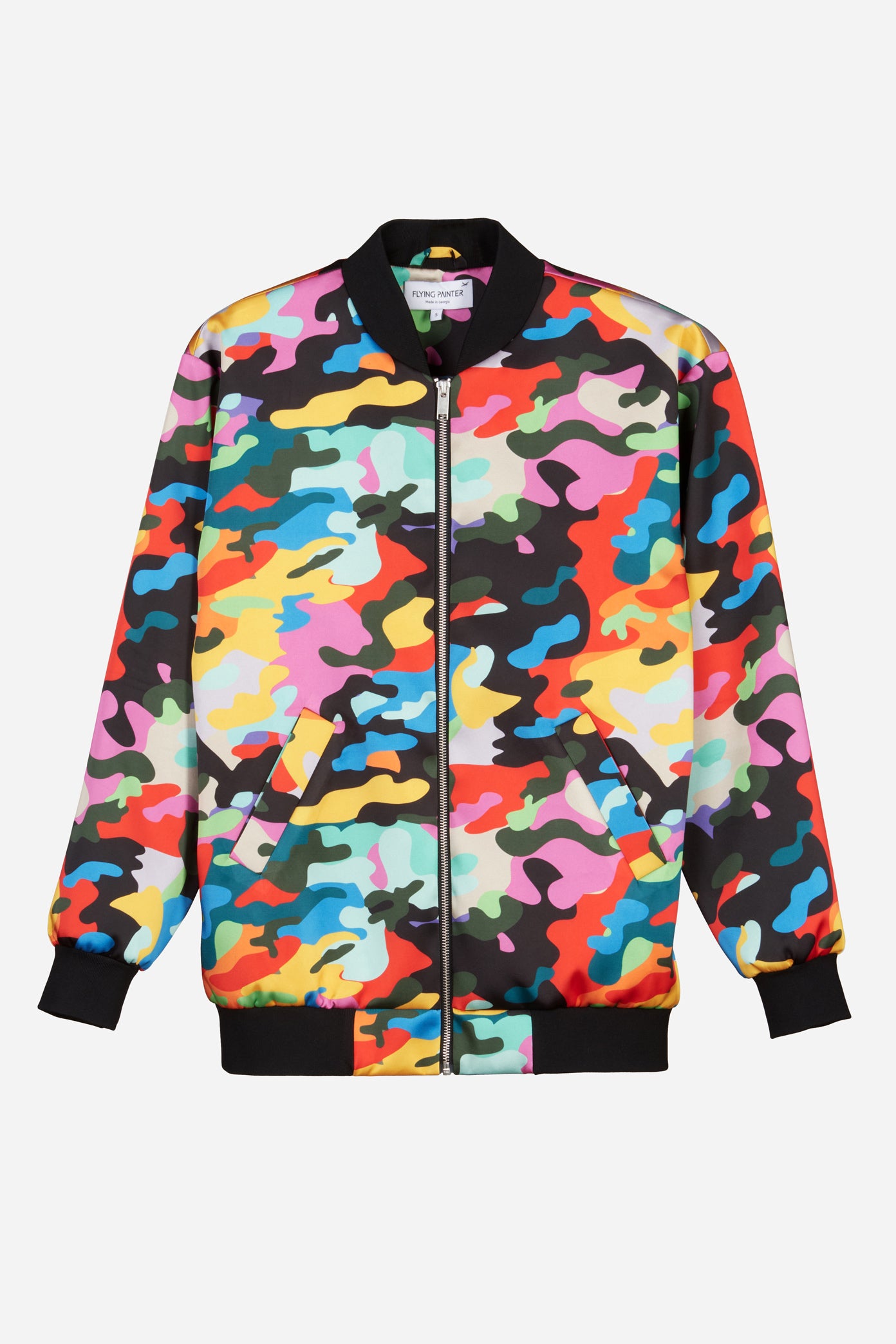 Multicolor bomber jacket best sale