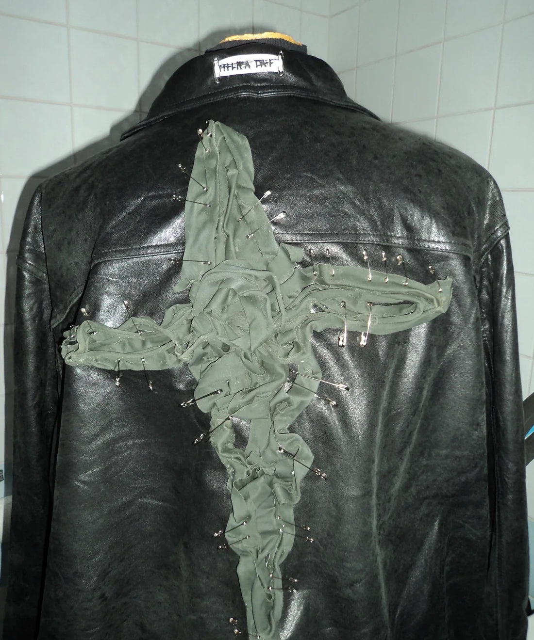 Leather Jacket - Khaki Cross - Studio183