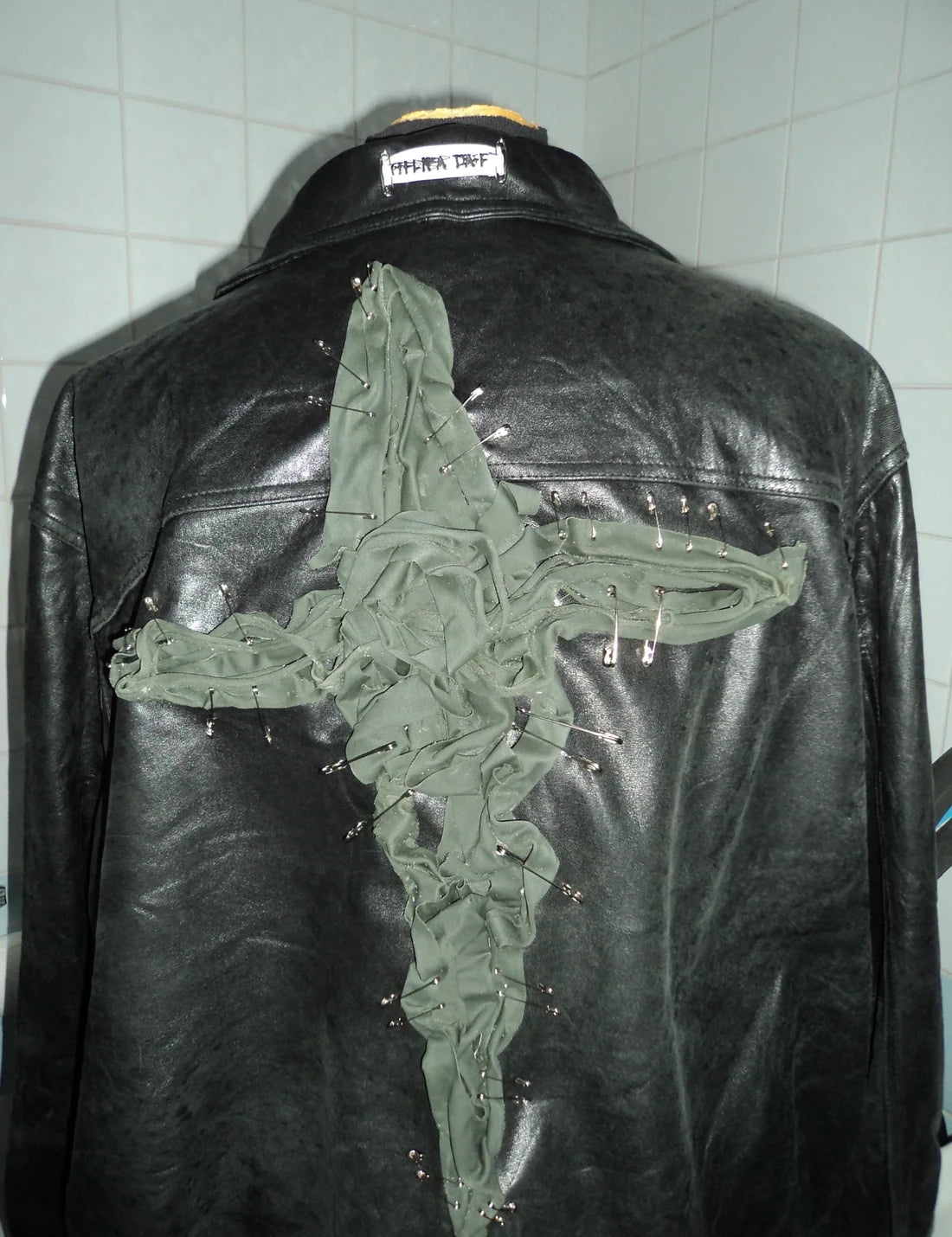 Leather Jacket - Khaki Cross - Studio183