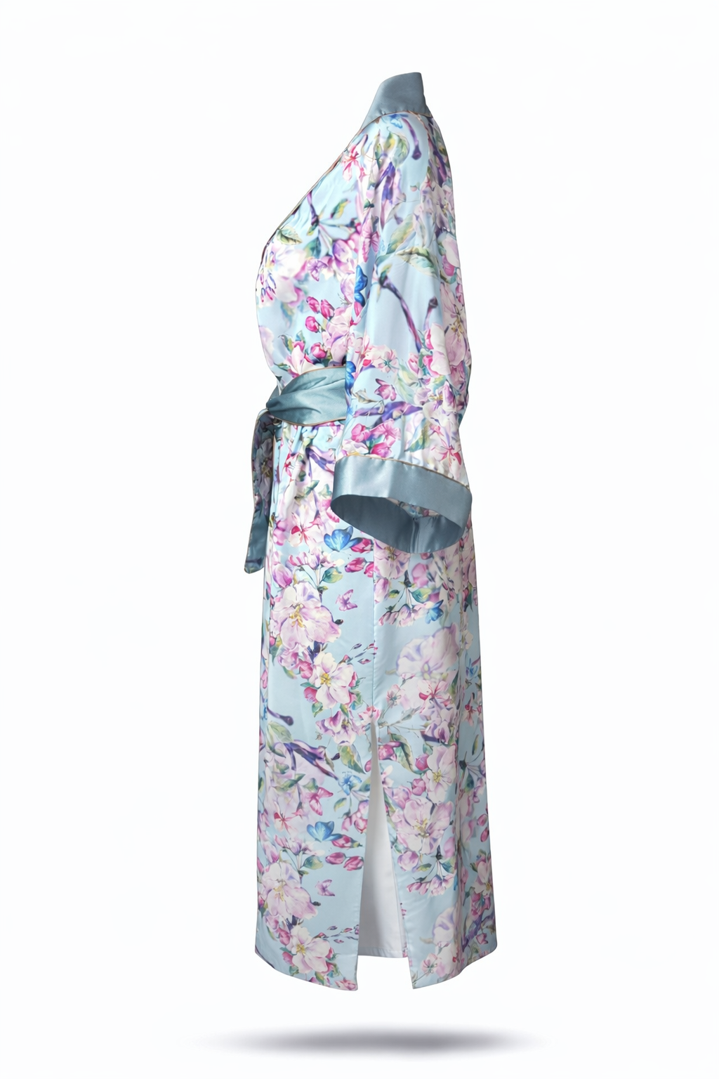 Blauer Sakura-Kimono