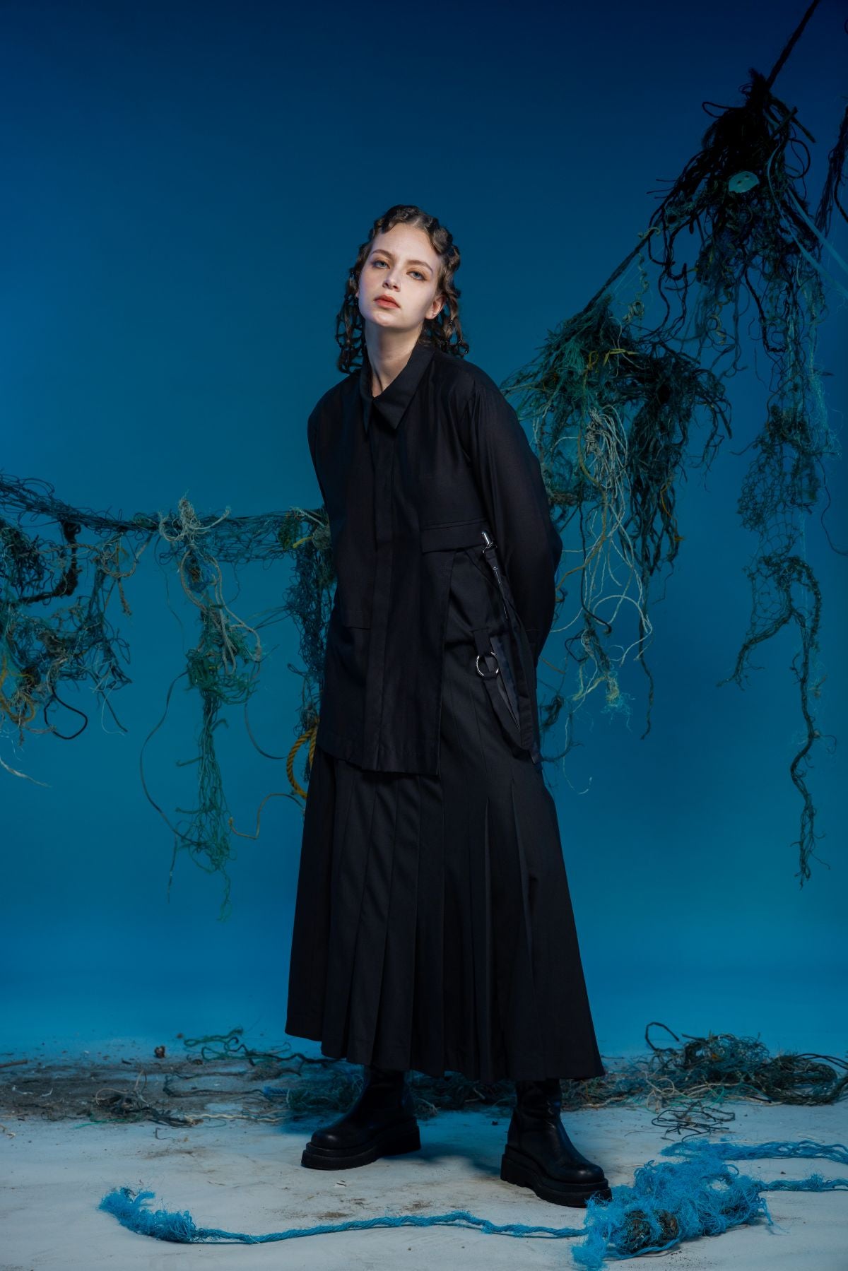 Asymmetric Deconstructed Pocket Weave Shirt - Studio183