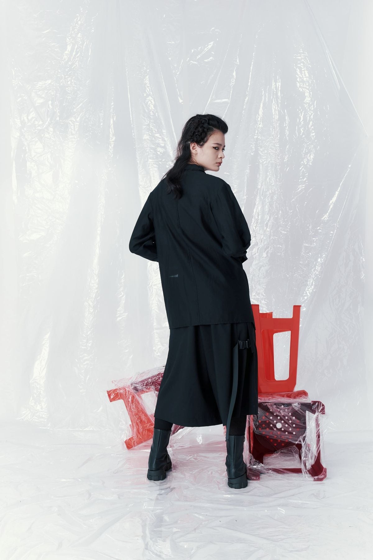 Deconstructed Placket Cutout Shirt - Studio183