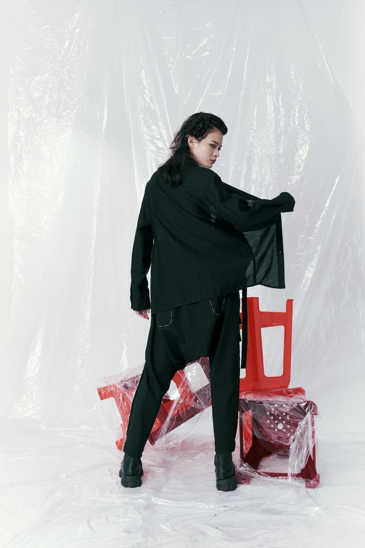 Deconstructed Flap Buckle Shirt - Studio183