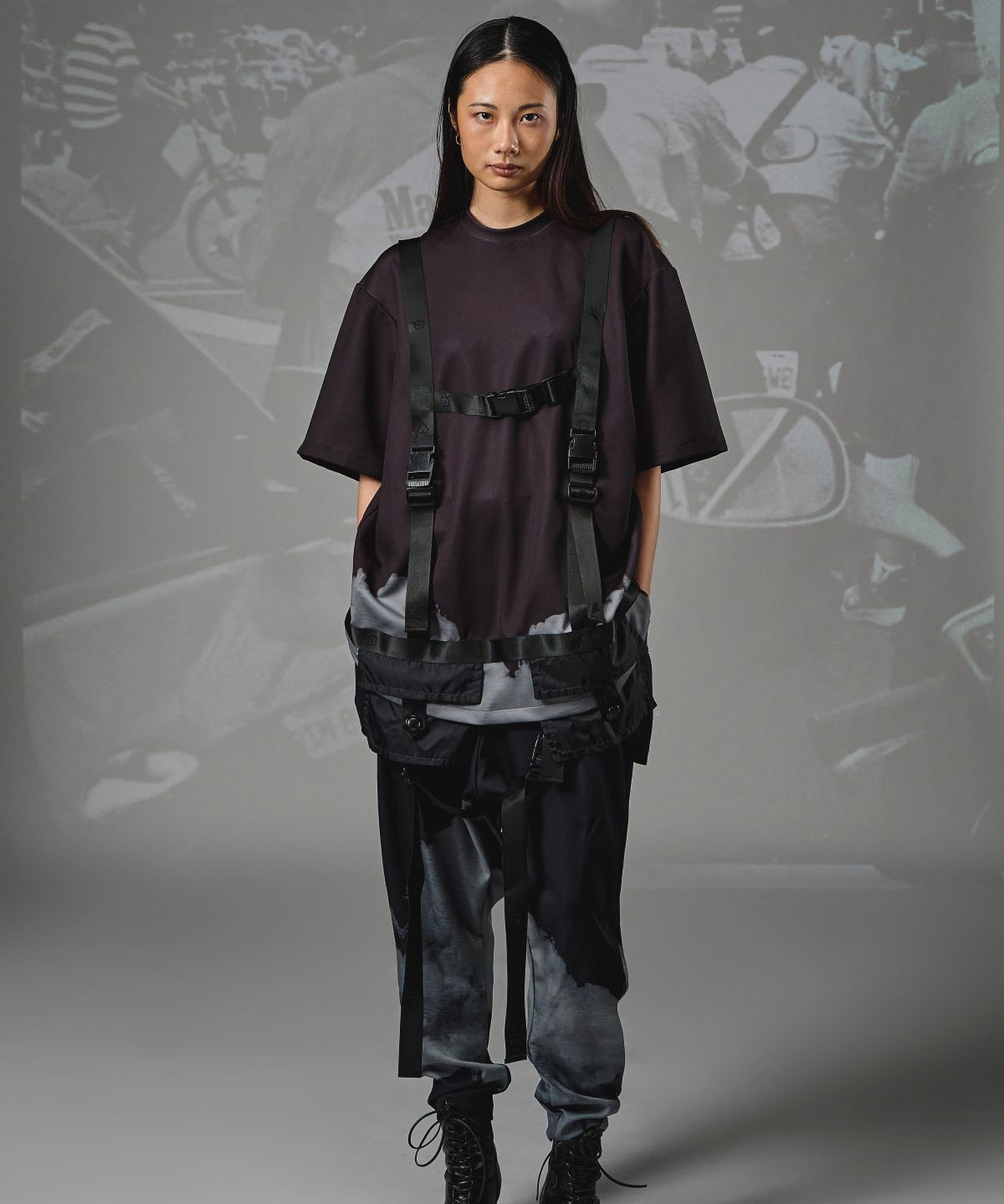 Sling Layers Pocket Top (Line Cloud) - Studio183