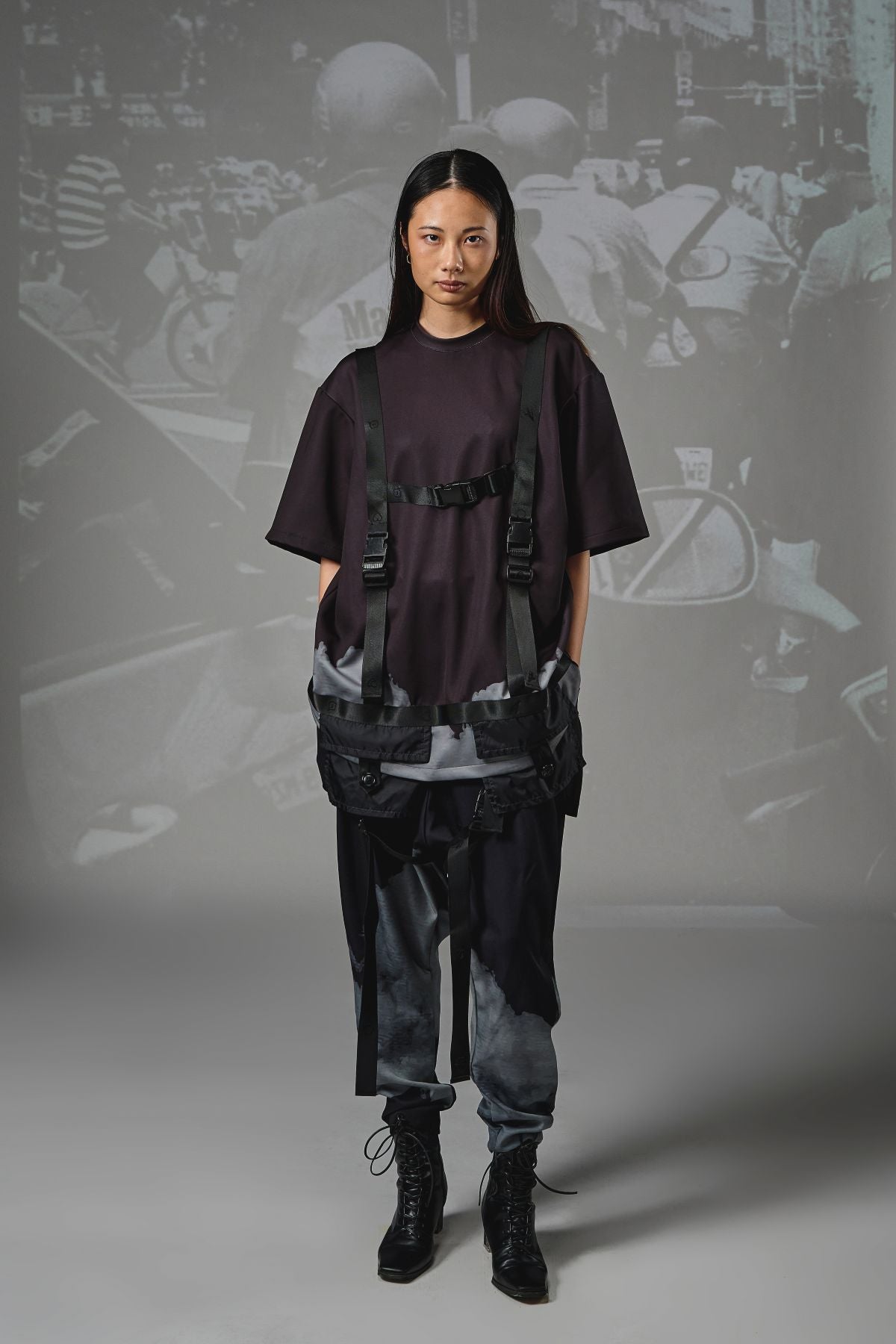 Sling Layers Pocket Top (Line Cloud) - Studio183