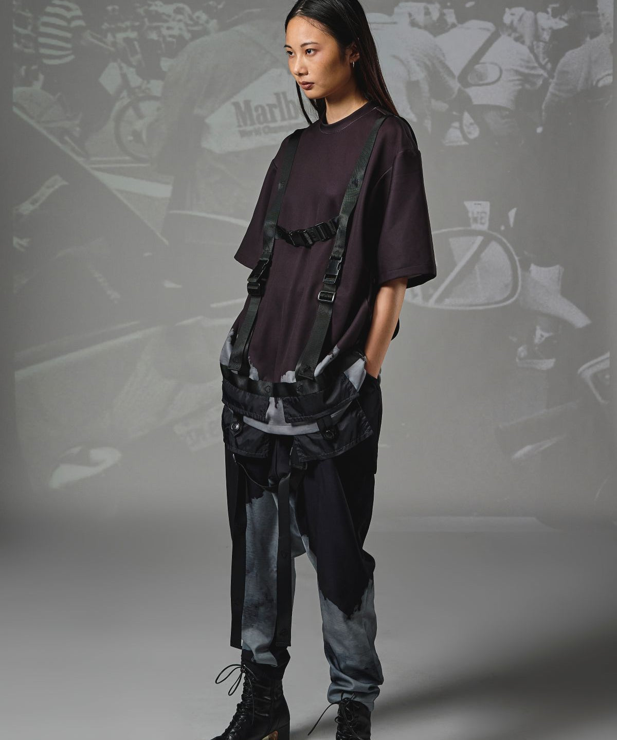 Sling Layers Pocket Top (Line Cloud) - Studio183