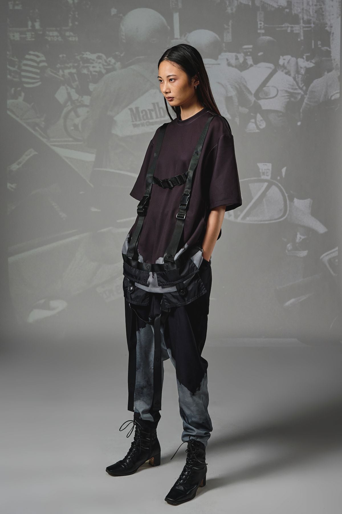 Sling Layers Pocket Top (Line Cloud) - Studio183