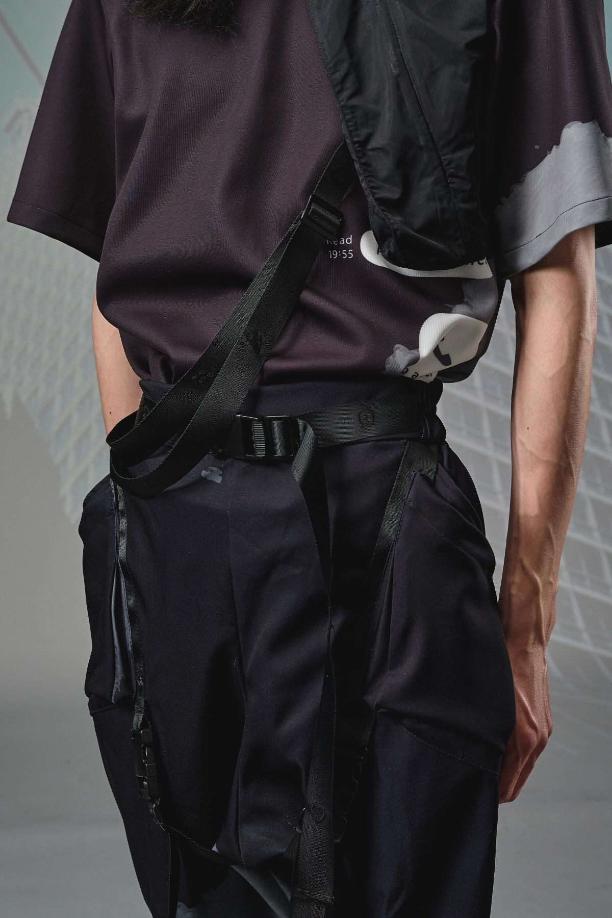 Chest Bag Strap Top (Line Cloud) - Studio183