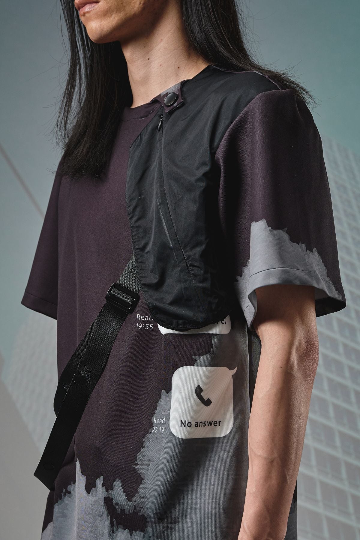 Chest Bag Strap Top (Line Cloud) - Studio183