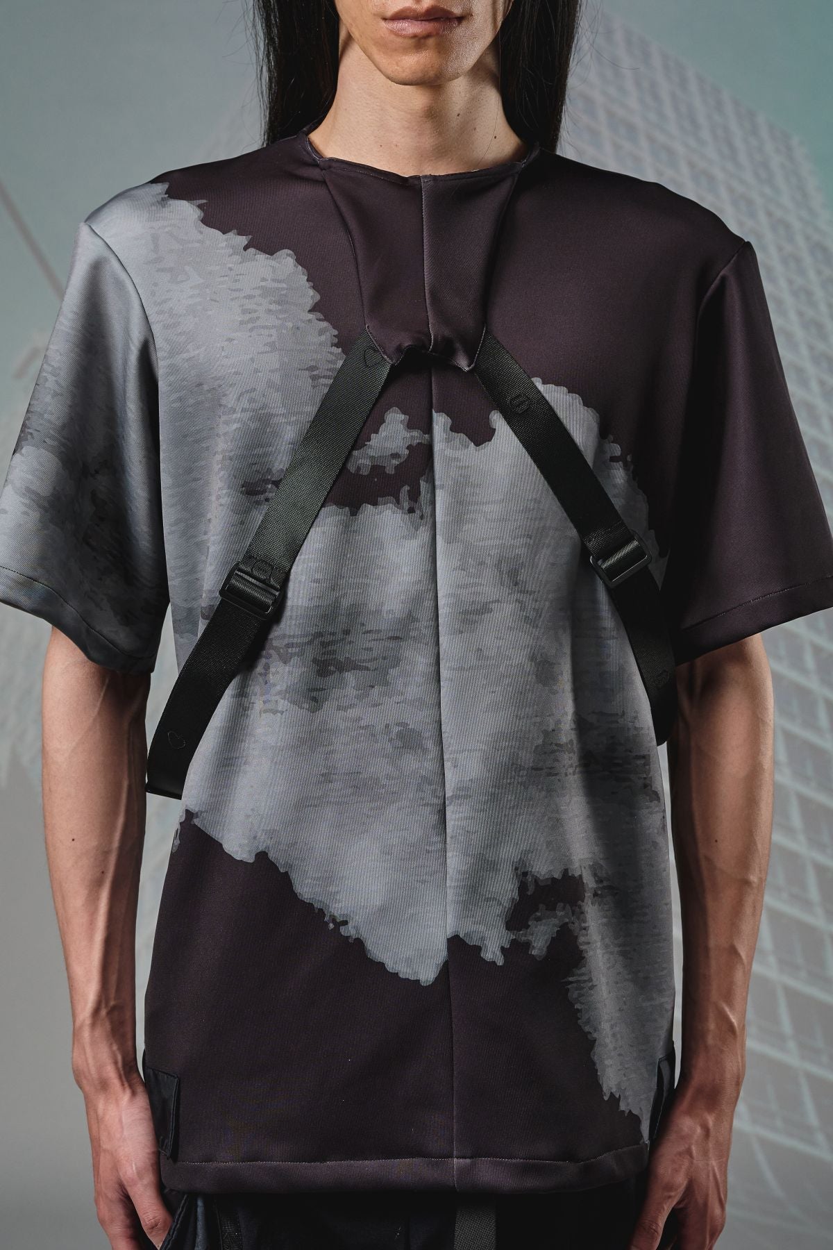 Transform Collar Strap Top (Line Cloud) - Studio183