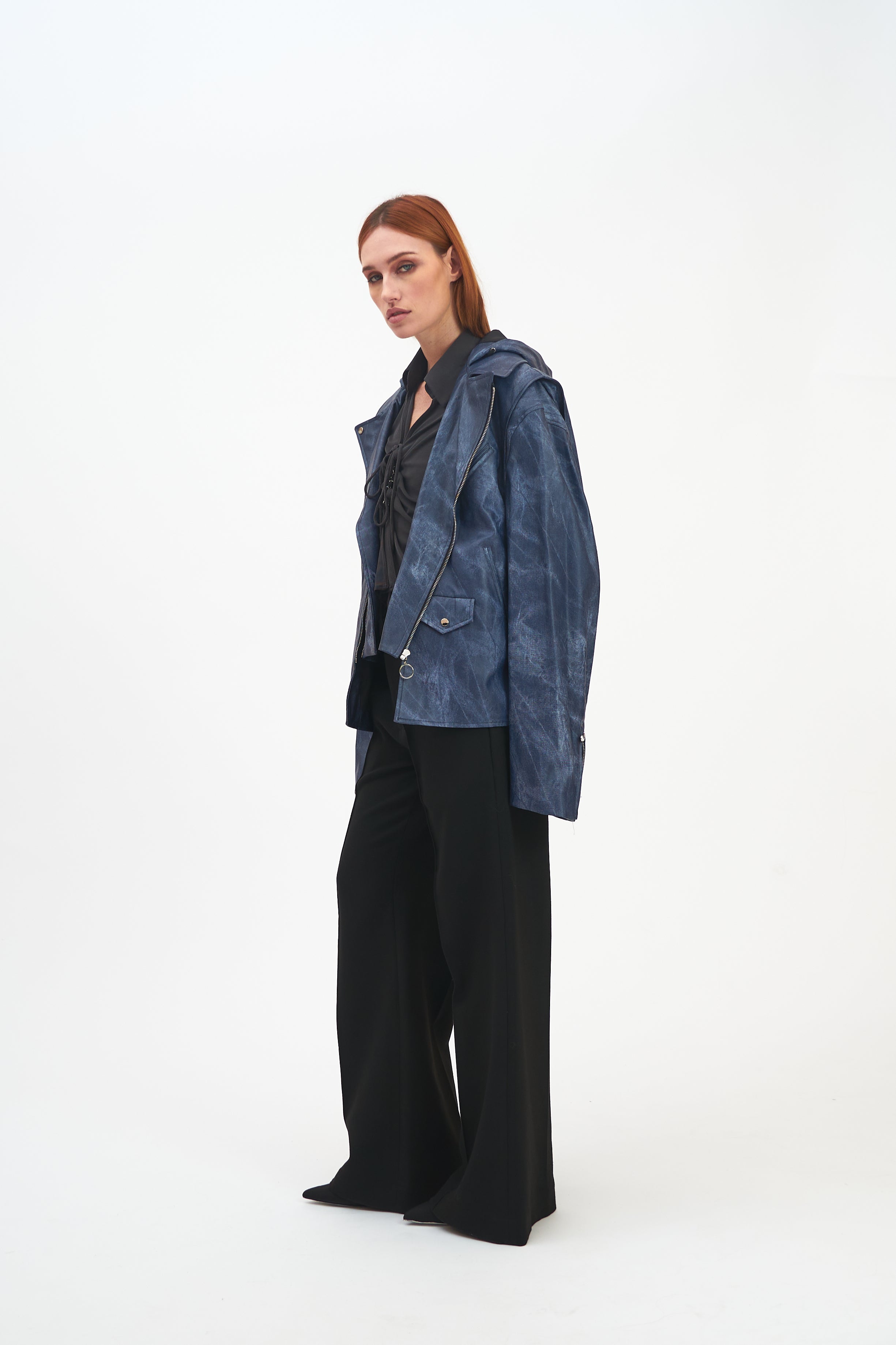 Azure Emberline Leather Jacket - Studio183