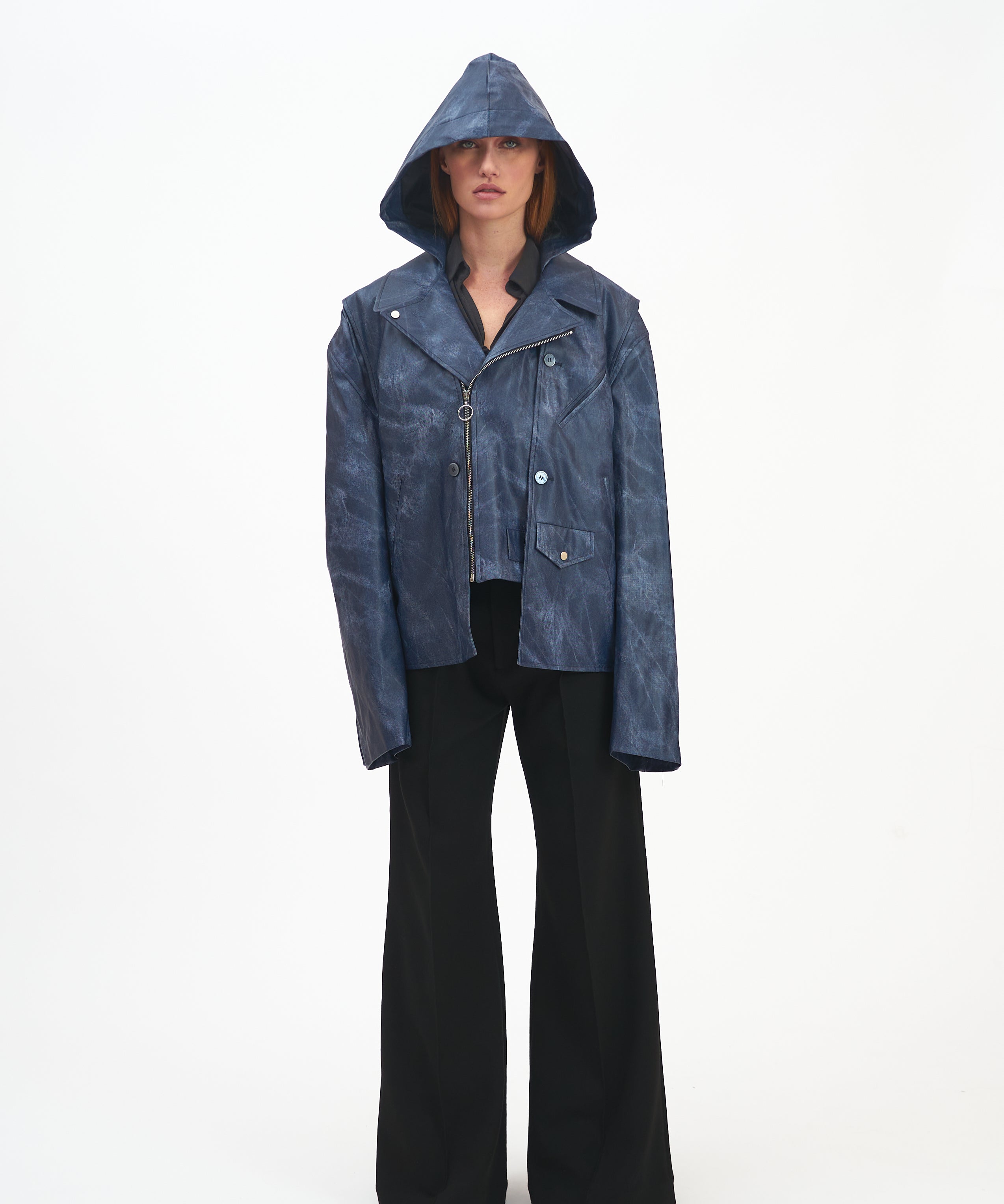 Azure Emberline Leather Jacket - Studio183