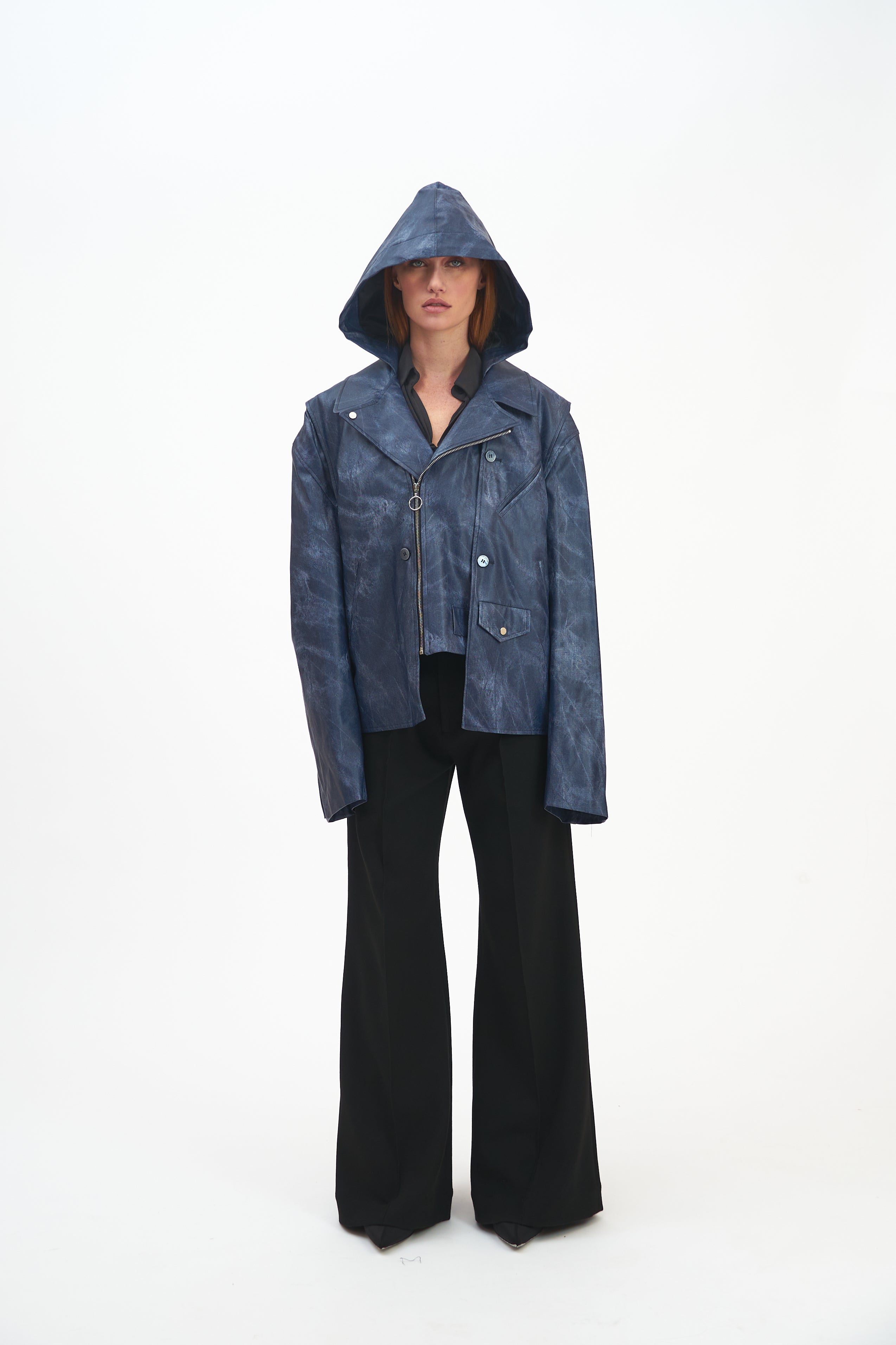 Azure Emberline Leather Jacket - Studio183