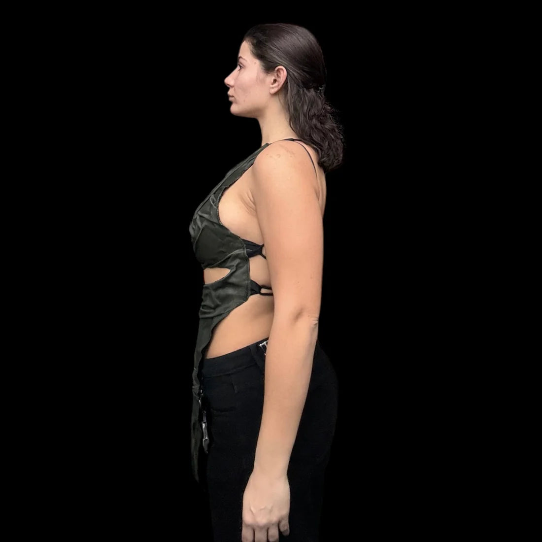 Asymmetry - One Shouder Green Long - Studio183