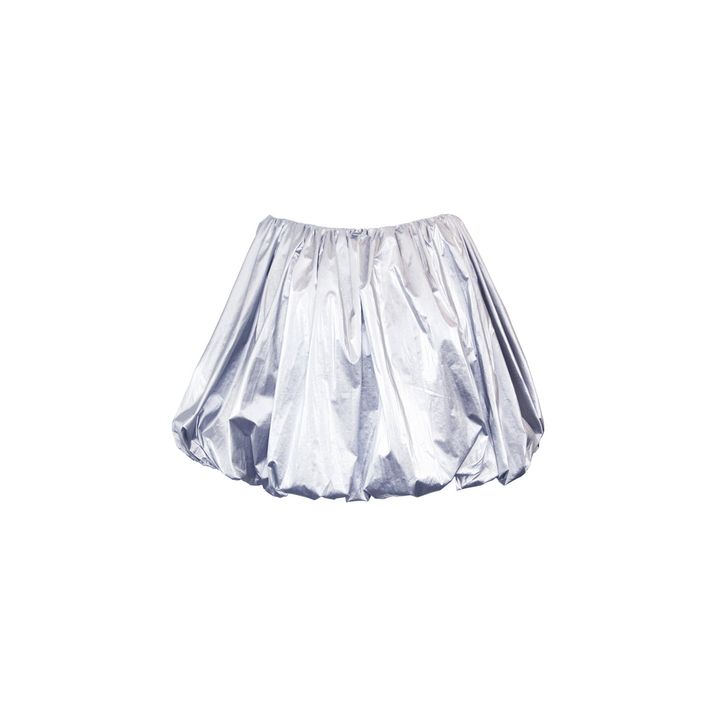 Pearlescent Grey Bubble Skirt