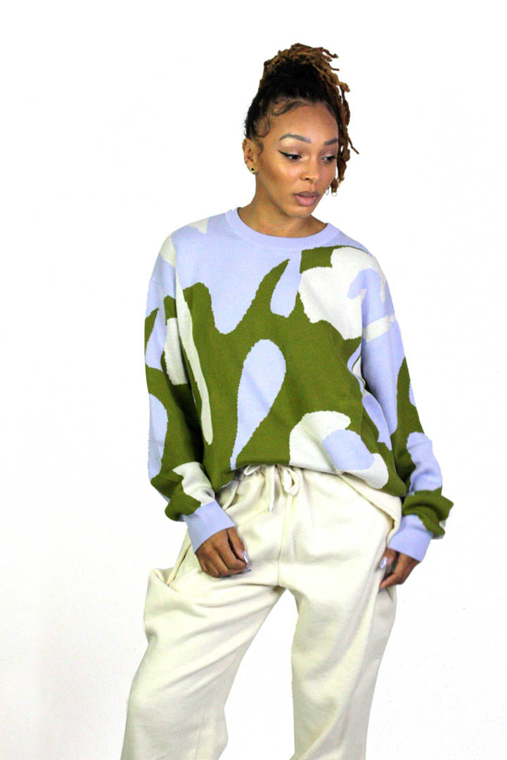 Green Drip Phantasy Sweater - Studio183