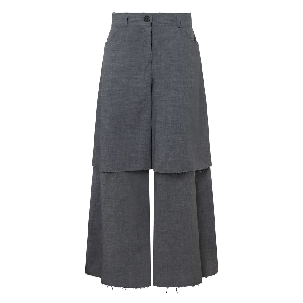 HALL DOUBLE LENGTH TROUSERS GREY