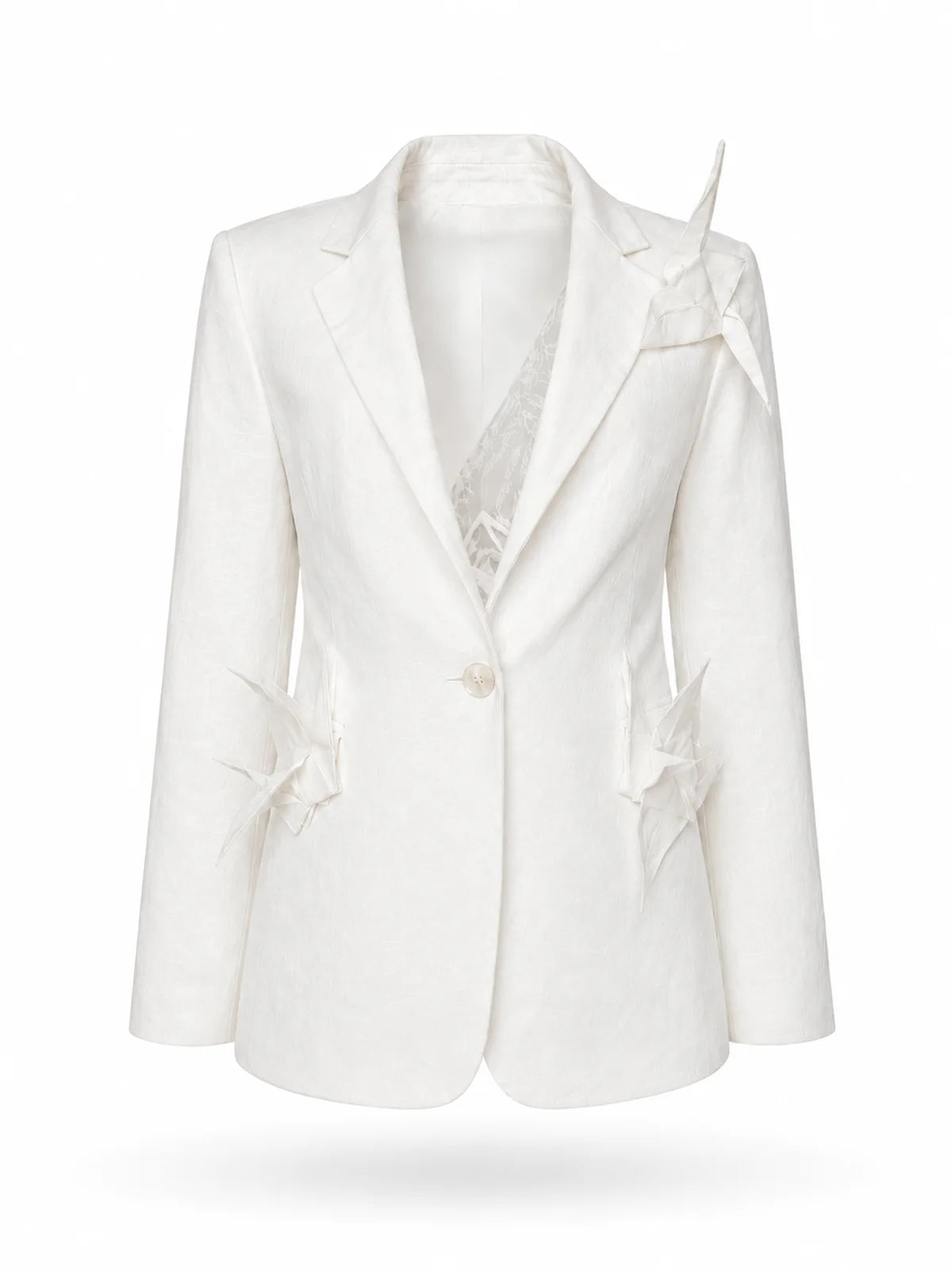 White Origami Blazer