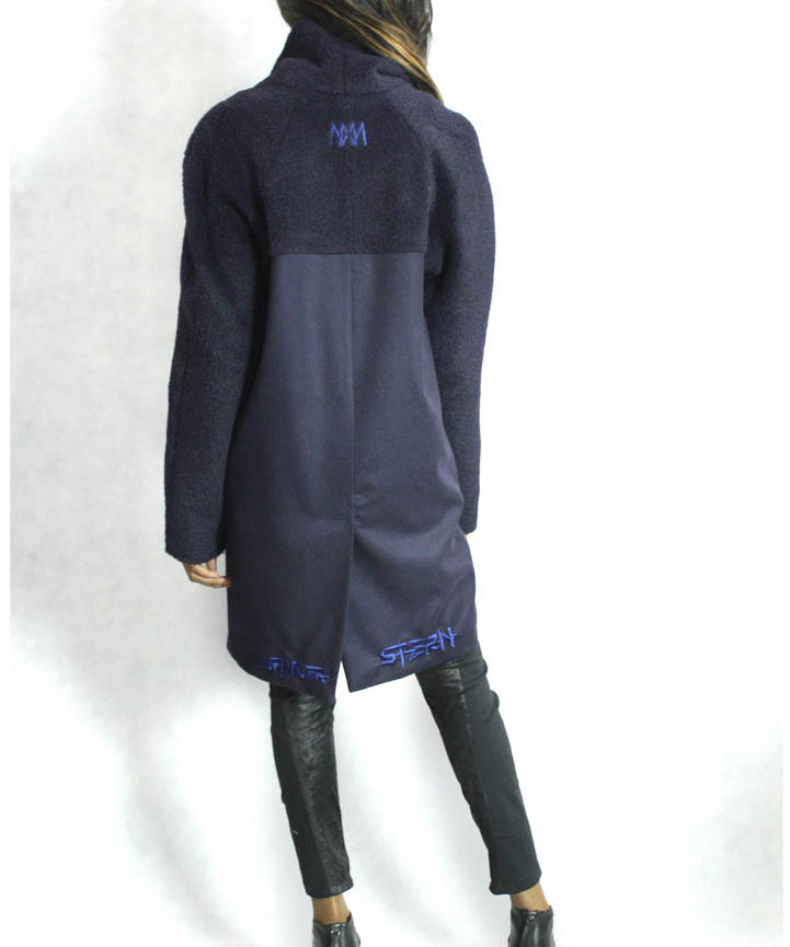 Blue Cocoon Coat - Studio183