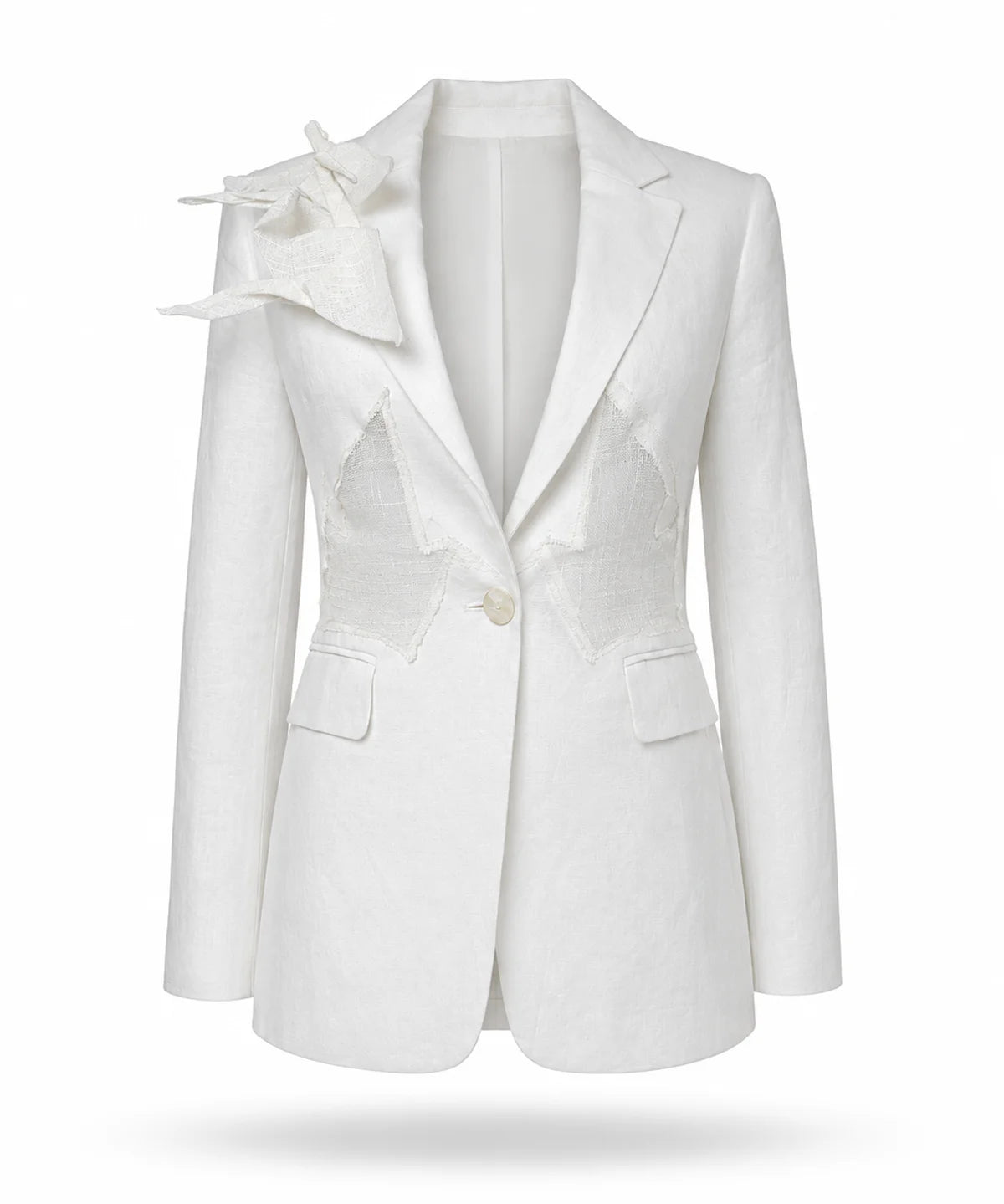 Origami Crane Linen Blazer - Studio183