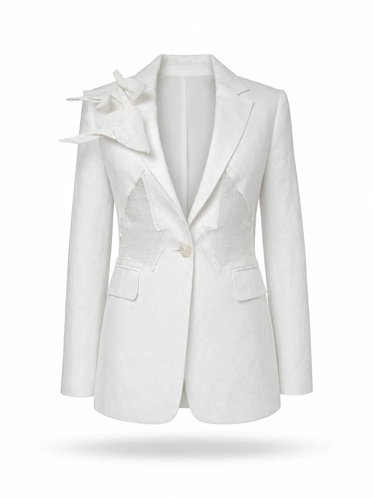 Origami Crane Linen Blazer - Studio183