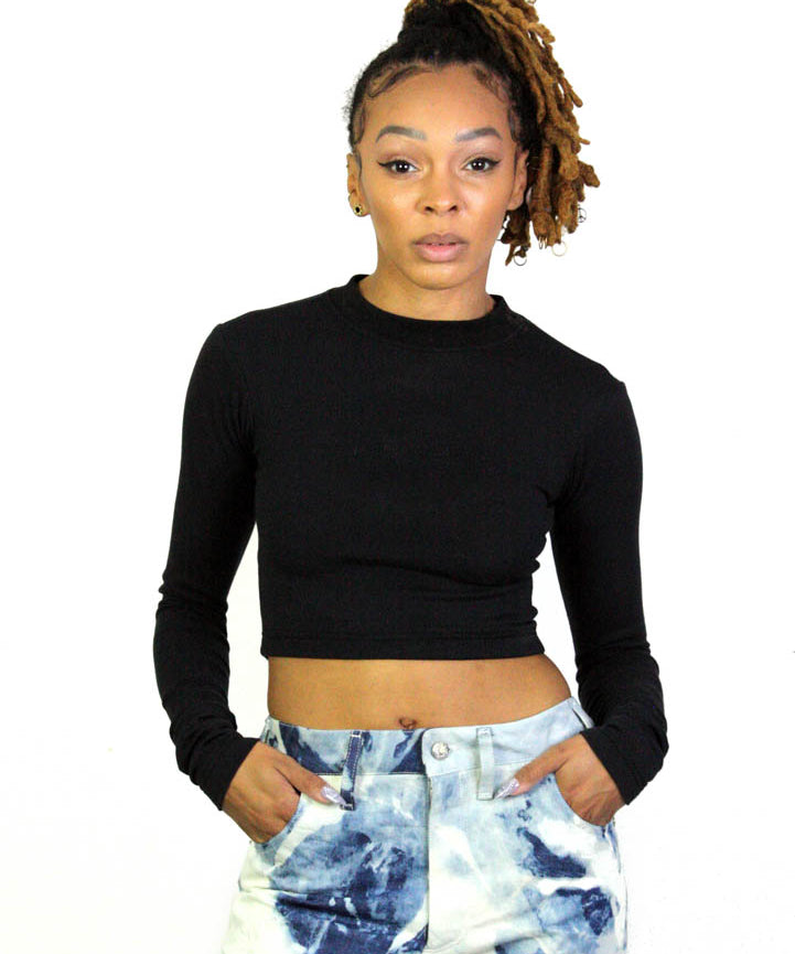 Knit Mock Collar Top - Studio183