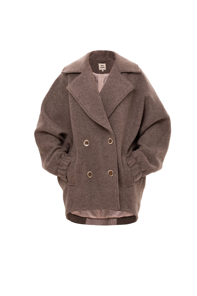 Short Double-Breasted Coat Oversize