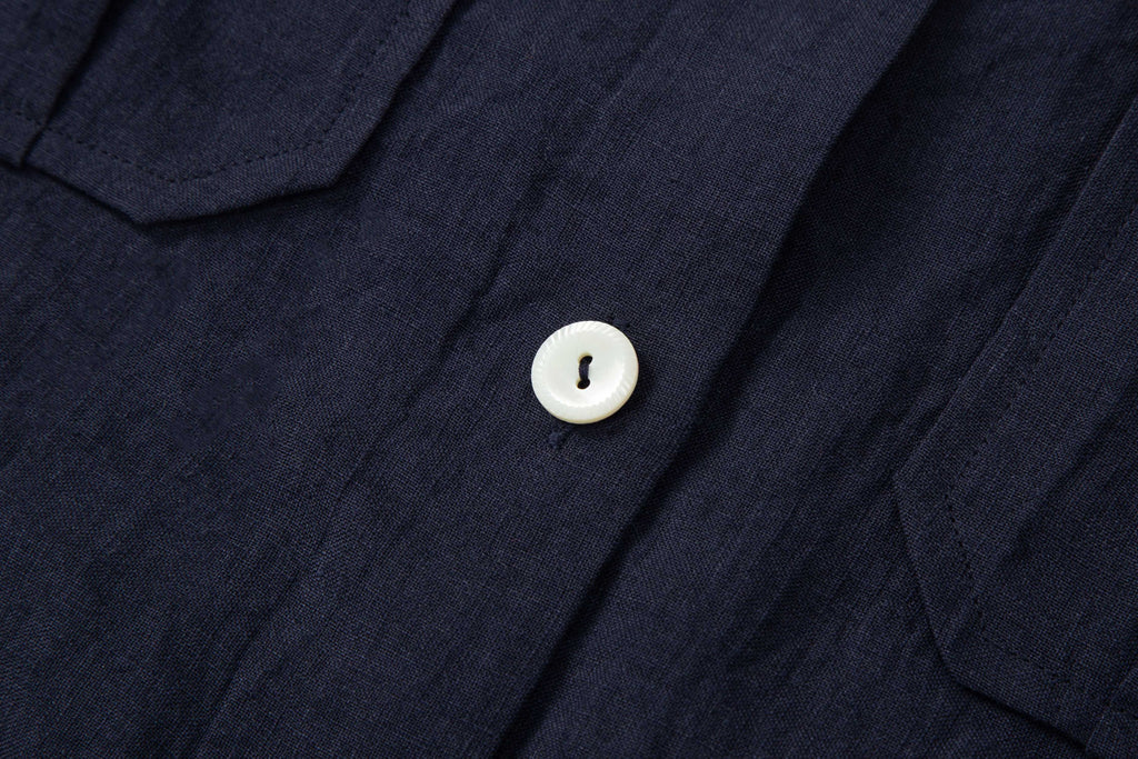 Linen Pocket Shirt (Navy)