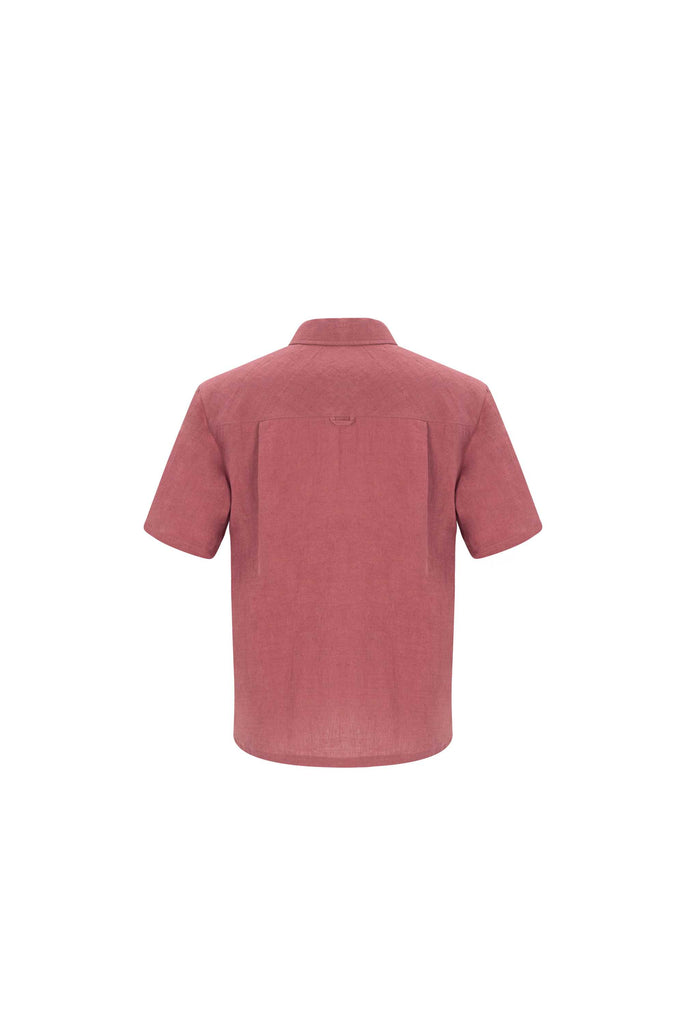 Linen Pocket Shirt (Pink)