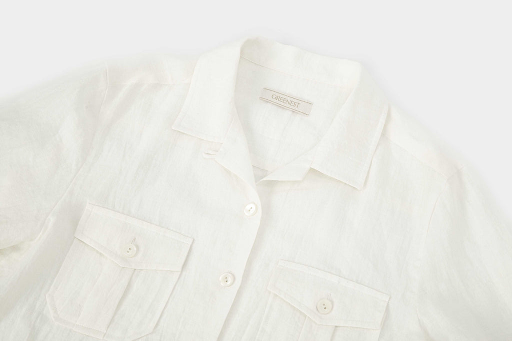 Linen Pocket Shirt (White)