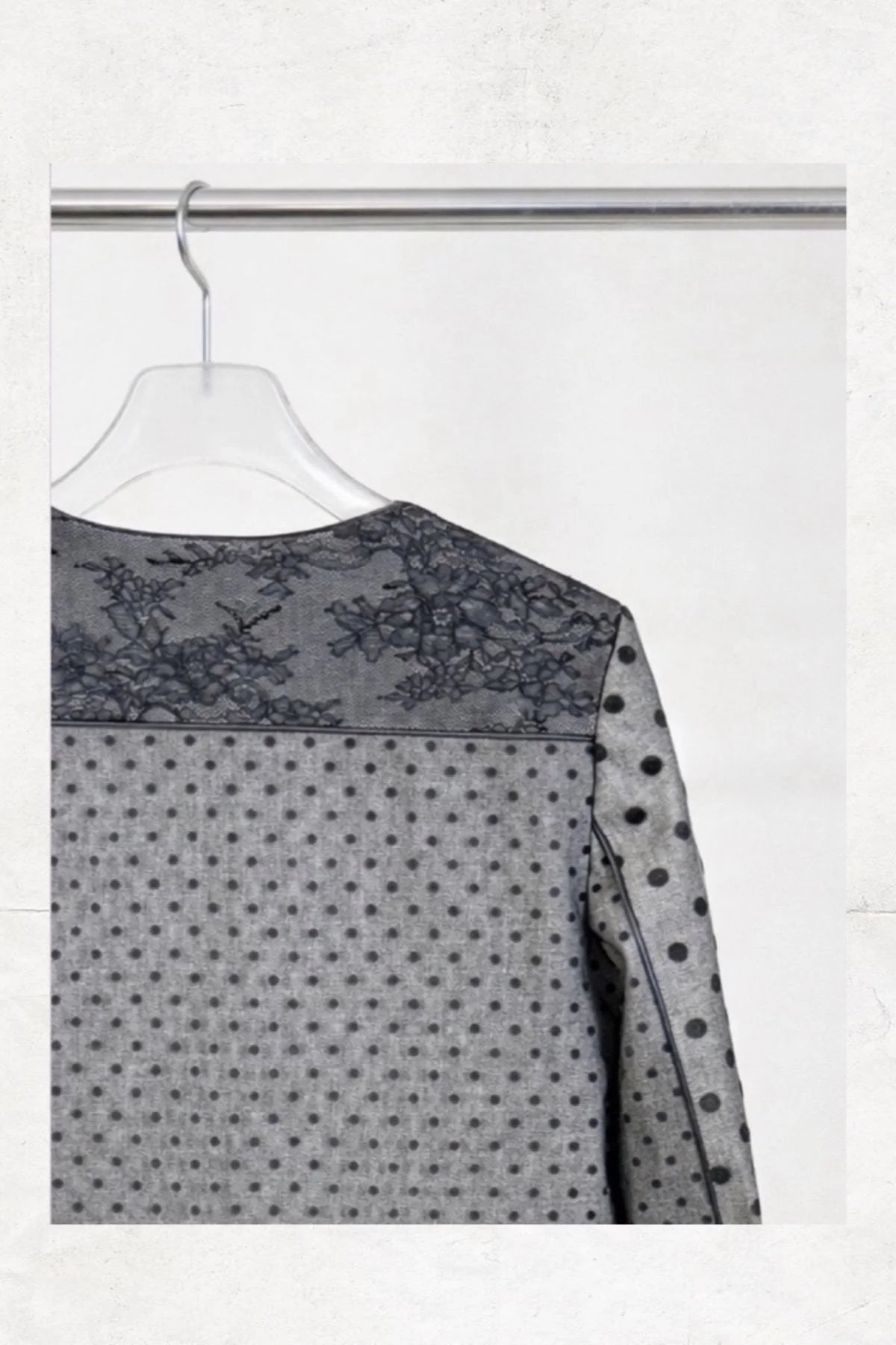 Handcrafted Lace Applique and Tulle Coated Denim Jacket - Studio183