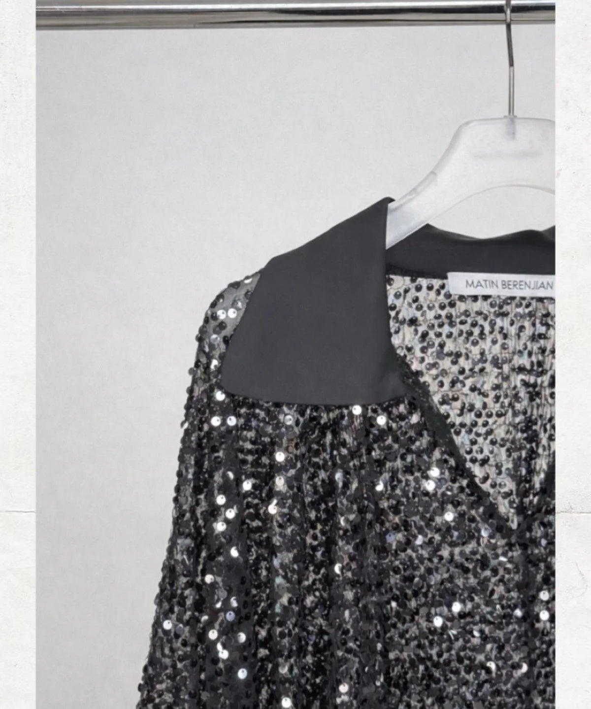 Satin Bow Detailed Oversize Sequin Tunic - Studio183