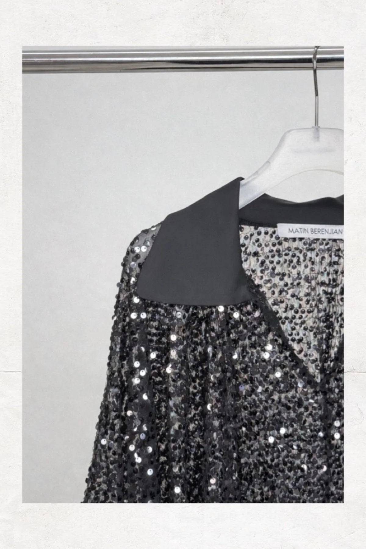 Satin Bow Detailed Oversize Sequin Tunic - Studio183