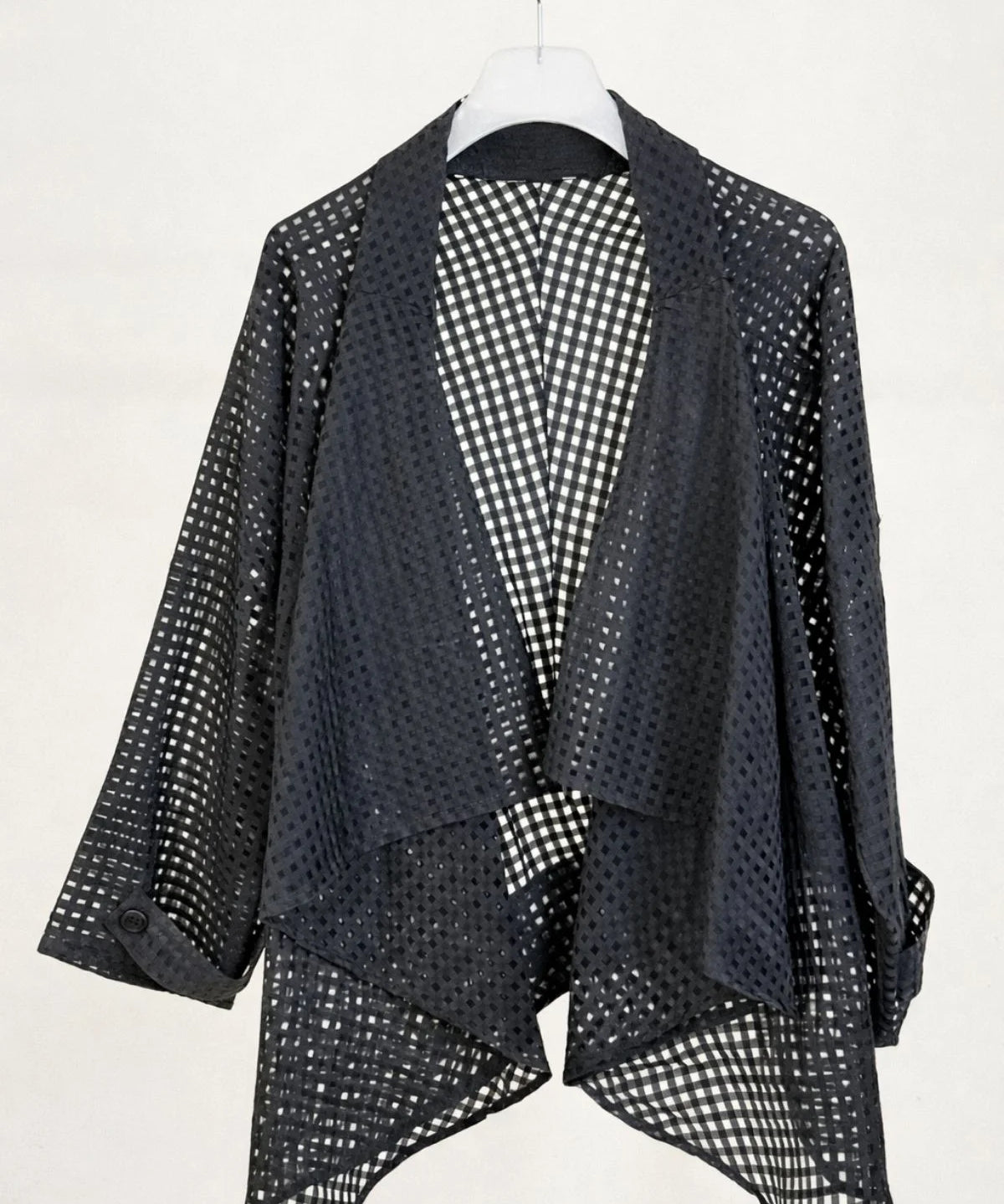 Over Size Textured Organza Kimono Jacket - Studio183