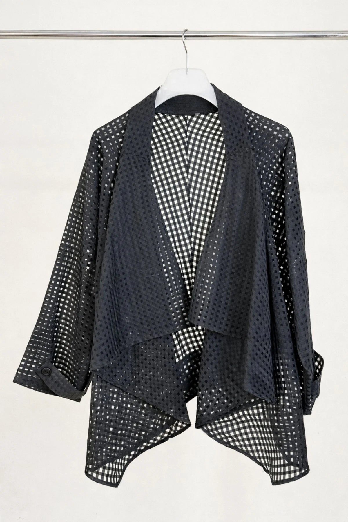 Over Size Textured Organza Kimono Jacket - Studio183