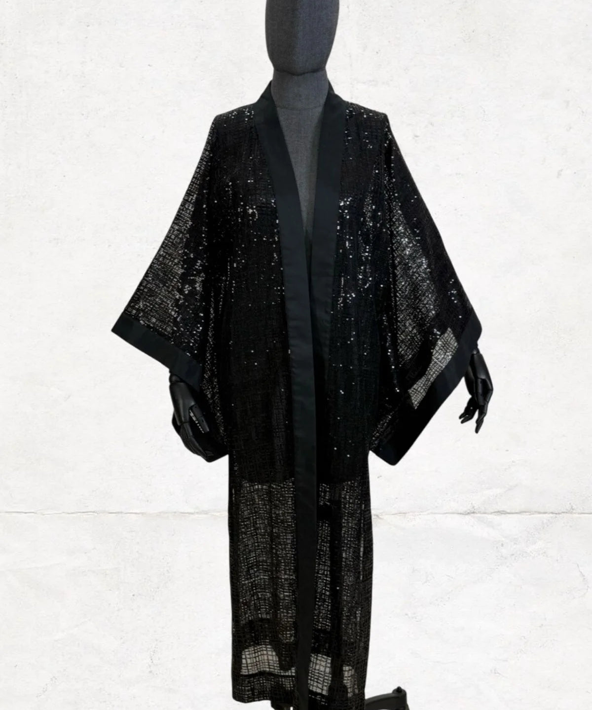 Taffeta Detailed Sequin Kimono - Studio183
