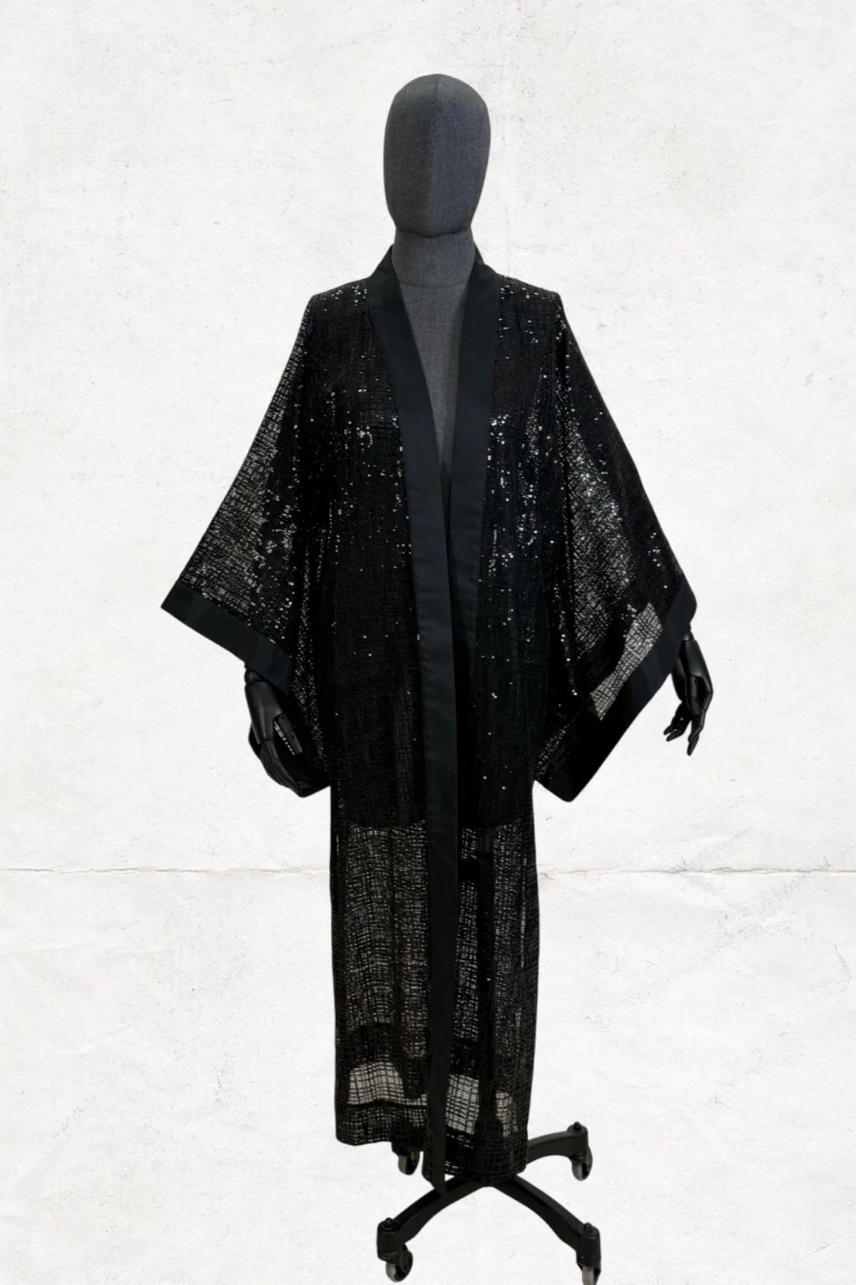 Taffeta Detailed Sequin Kimono - Studio183
